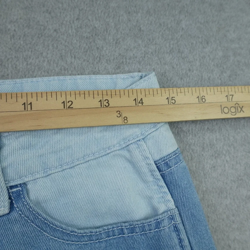 Justice x Looney Tunes Jeans Girls 18 Blue Bugs Bunny Wide Leg Cargo Carpenter